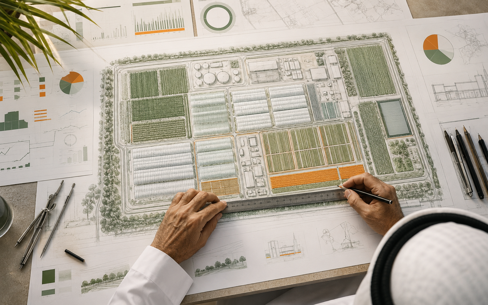 Greenhouse investment master planning and agricultural site layout consultancy